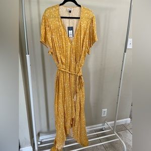 Universal Thread Wrap High Lo Yellow Dress